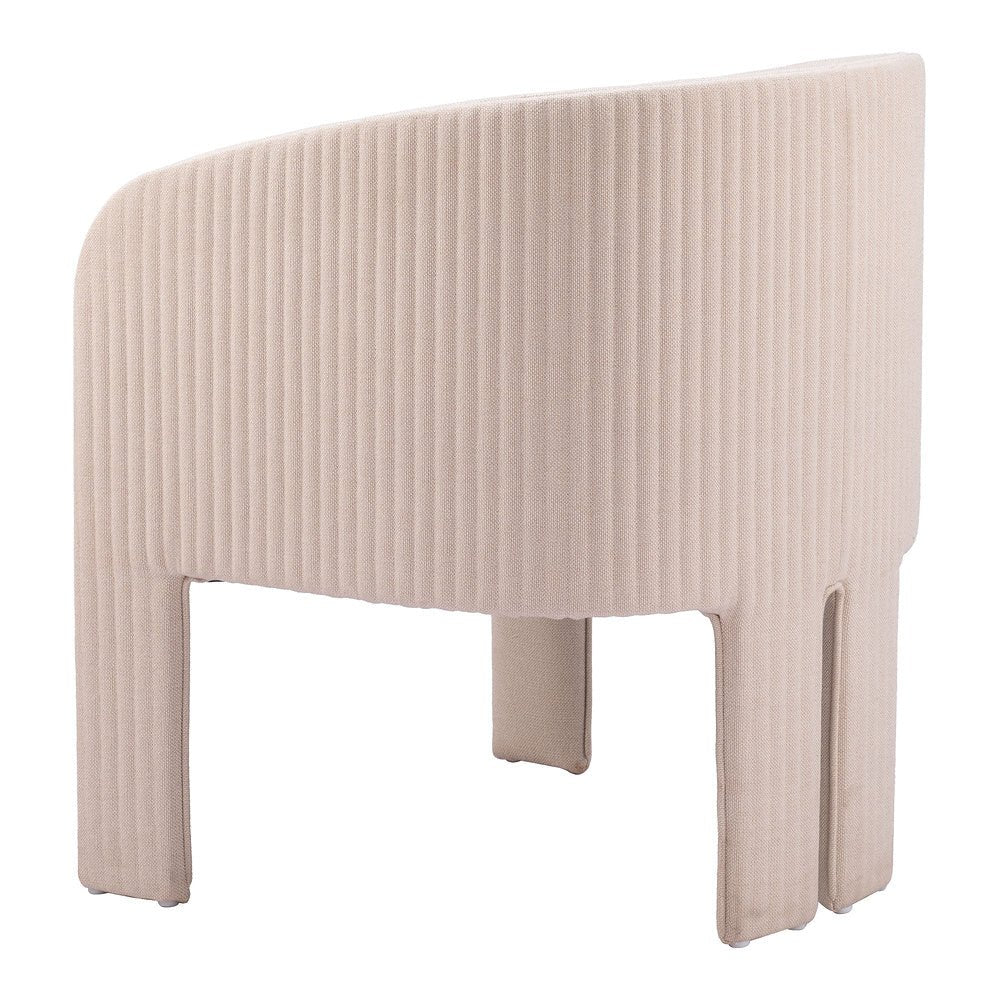 Sillón Ocasional para Salón de Belleza - ZUO HULL - Beige - Asiento y Respaldo Tapizados - 110106 - Zuo - NOGAL BEAT - Sillón Ocasional