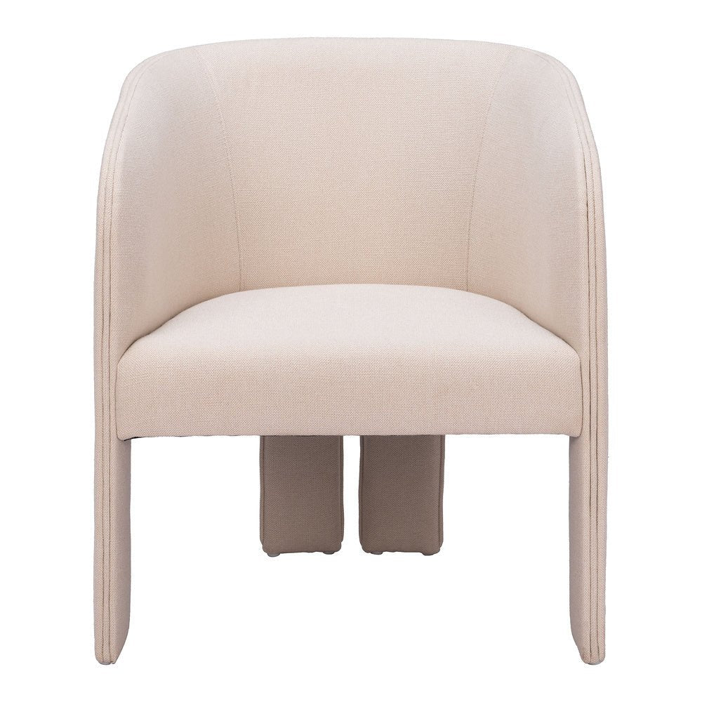 Sillón Ocasional para Salón de Belleza - ZUO HULL - Beige - Asiento y Respaldo Tapizados - 110106 - Zuo - NOGAL BEAT - Sillón Ocasional