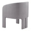 Sillón Ocasional para Salón de Belleza - ZUO HULL - Gris Pizarra - Asiento y Respaldo Tapizados en Lino Sintético - 110105 - Zuo - NOGAL BEAT - Sillón Ocasional