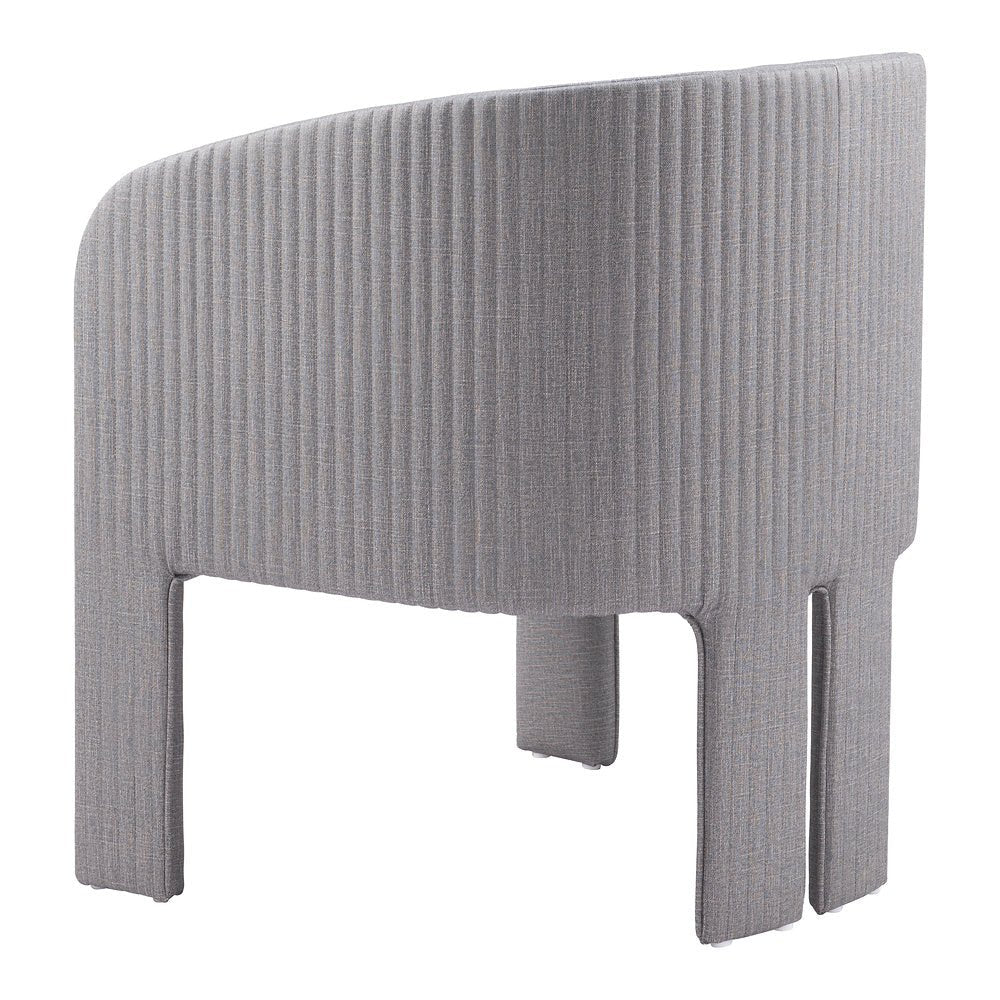 Sillón Ocasional para Salón de Belleza - ZUO HULL - Gris Pizarra - Asiento y Respaldo Tapizados en Lino Sintético - 110105 - Zuo - NOGAL BEAT - Sillón Ocasional