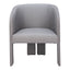 Sillón Ocasional para Salón de Belleza - ZUO HULL - Gris Pizarra - Asiento y Respaldo Tapizados en Lino Sintético - 110105 - Zuo - NOGAL BEAT - Sillón Ocasional