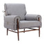 Sillón Ocasional para Salón de Belleza - ZUO KLEM - Gris - Asiento y Respaldo Tapizados en Tejido Texturizado - 110205 - Zuo - NOGAL BEAT - Sillón Ocasional