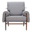 Sillón Ocasional para Salón de Belleza - ZUO KLEM - Gris - Asiento y Respaldo Tapizados en Tejido Texturizado - 110205 - Zuo - NOGAL BEAT - Sillón Ocasional