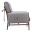 Sillón Ocasional para Salón de Belleza - ZUO KLEM - Gris - Asiento y Respaldo Tapizados en Tejido Texturizado - 110205 - Zuo - NOGAL BEAT - Sillón Ocasional