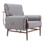 Sillón Ocasional para Salón de Belleza - ZUO KLEM - Gris - Asiento y Respaldo Tapizados en Tejido Texturizado - 110205 - Zuo - NOGAL BEAT - Sillón Ocasional