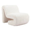 Sillón Ocasional para Salón de Belleza - ZUO OPAM - Blanco - Asiento y Respaldo Tapizados en Pana - 110283 - Zuo - NOGAL BEAT - Sillón Ocasional