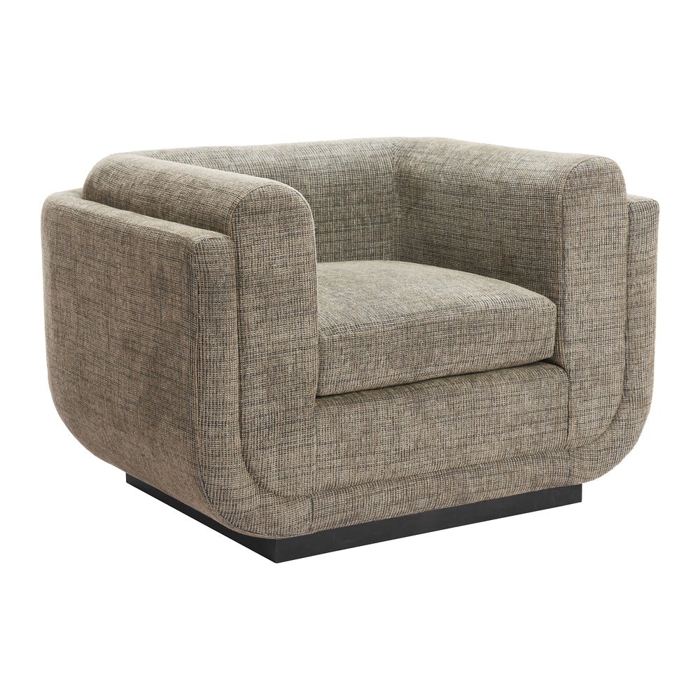 Sillón Ocasional para Salón de Belleza - ZUO SERENEU - Verde Tweed - Asiento y Respaldo Tapizados - 110480 - Zuo - NOGAL BEAT - Sillón Ocasional