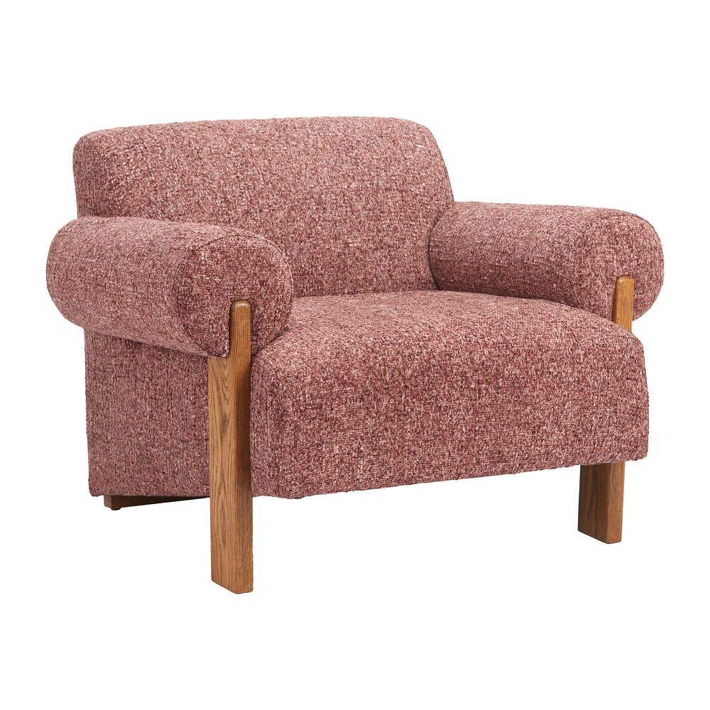 Sillón Ocasional para Salón de Belleza - ZUO VERITY - Cobre - Asiento y Respaldo Tapizados en Tejido Texturizado - 110845 - Zuo - NOGAL BEAT - Sillón Ocasional