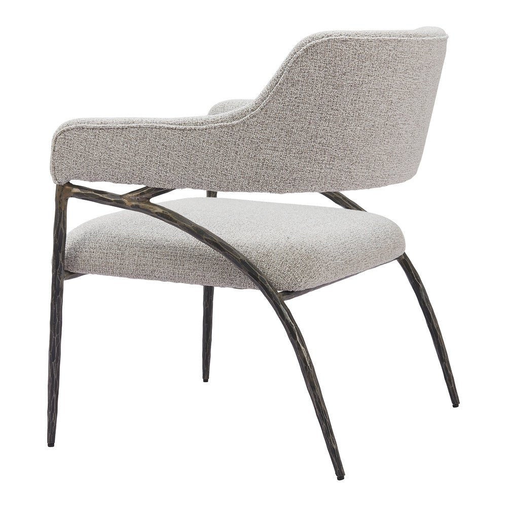 Sillón Ocasional para Salón de Belleza - ZUO VESTERBORO - Gris - Asiento y Respaldo Tapizados en Tejido Texturizado - 110269 - Zuo - NOGAL BEAT - Sillón Ocasional