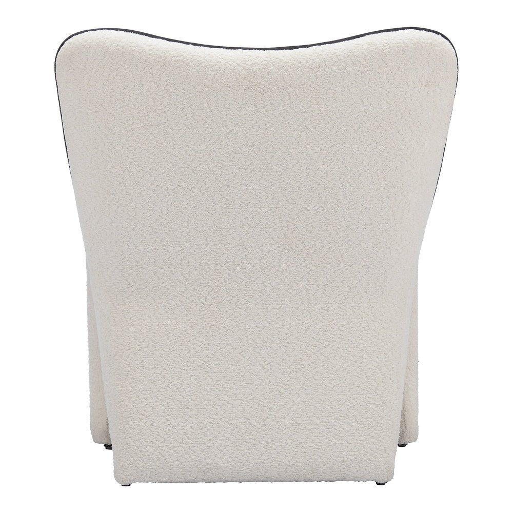 Sillón Ocasional para Spa - ZUO NOVO - Marfil - Asiento y Respaldo Tapizados en Tejido Texturizado - 110201 - Zuo - NOGAL BEAT - Sillón Ocasional