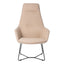Sillón Ocasional Respaldo Alto - VERSA ALTUS KENT - Estructura Aluminio - Base Trineo Acero Pintado Negro - AL-665S - VERSA - NOGAL BEAT - Sillón Ocasional