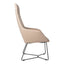 Sillón Ocasional Respaldo Alto - VERSA ALTUS KENT - Estructura Aluminio - Base Trineo Acero Pintado Negro - AL-665S - VERSA - NOGAL BEAT - Sillón Ocasional