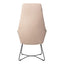 Sillón Ocasional Respaldo Alto - VERSA ALTUS KENT - Estructura Aluminio - Base Trineo Acero Pintado Negro - AL-665S - VERSA - NOGAL BEAT - Sillón Ocasional