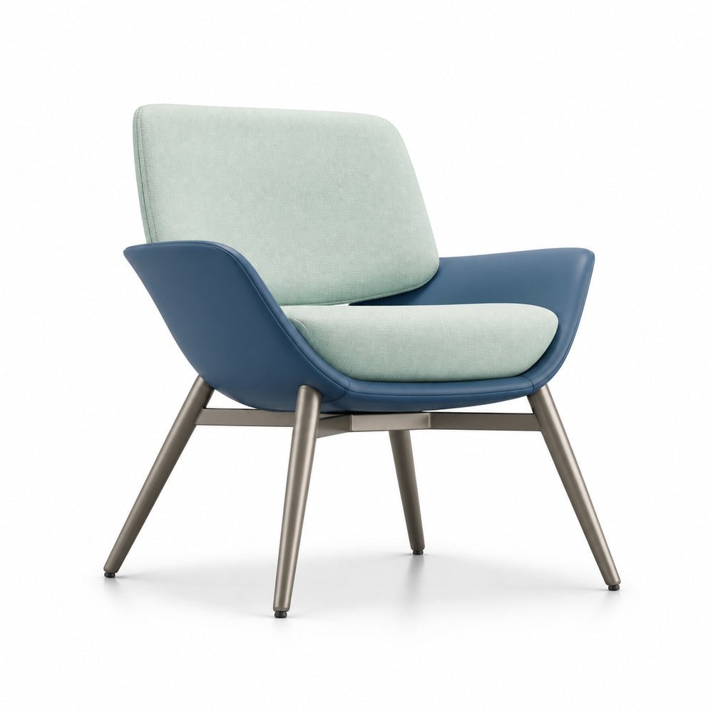 Sillón Ocasional Tapizado en Sintético Bonet - VERSA OFFSET - Varios Colores - Espuma de Alta Densidad - AL-3042 - VERSA - NOGAL BEAT - Sillón Ocasional