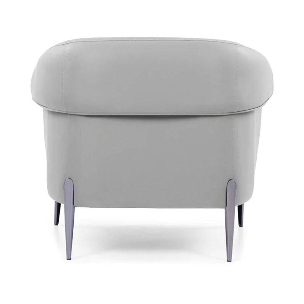 Sillón Offiho Amelia OHM-41001 tapizado suave al tacto con patas de acero pavonado