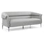 Sillón Offiho Amelia OHM-41003 alargado tapizado suave al tacto sobre patas de acero pavonado