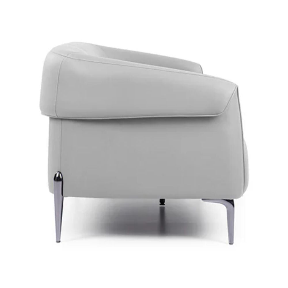 Sillón Offiho Amelia OHM-41003 alargado tapizado suave al tacto sobre patas de acero pavonado