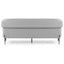 Sillón Offiho Amelia OHM-41003 alargado tapizado suave al tacto sobre patas de acero pavonado