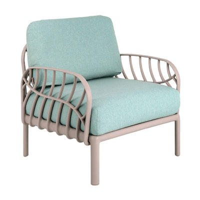 SILLON OFFIHO LAUREL OHM-7215-CC | Sillón para Casa Playa Terraza y Jardín | Resistente Rayos UV | Varios Colores | Polipropileno Acojinado | Exterior - OHM-7215-CC - OFFIHO - NOGAL BEAT - Sillones