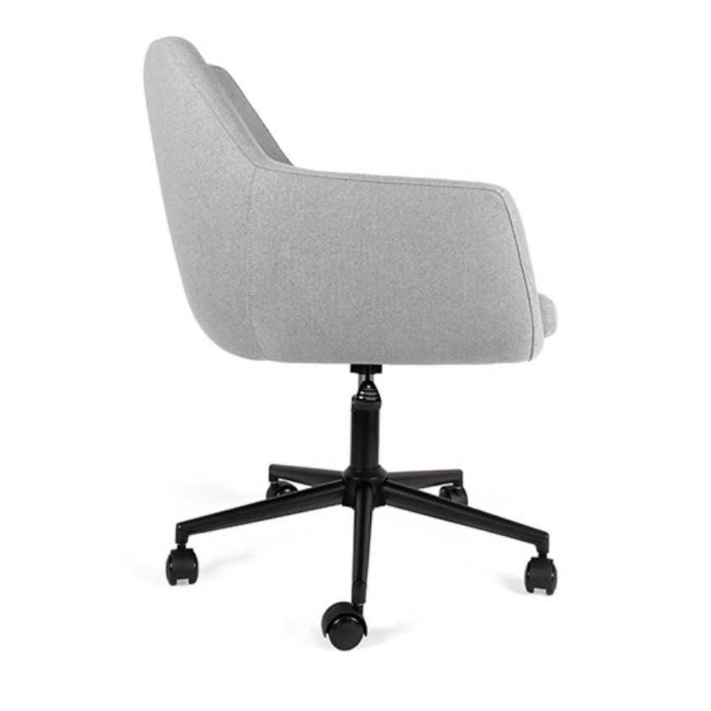 Sillón secretarial Offiho Tripoli OHE-2005 gris tapizado con base estrella giratoria