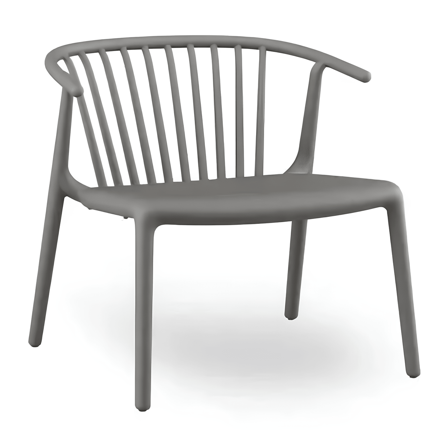 Sillón Resol Woody Lounge con brazos en polipropileno apilable para interior y exterior