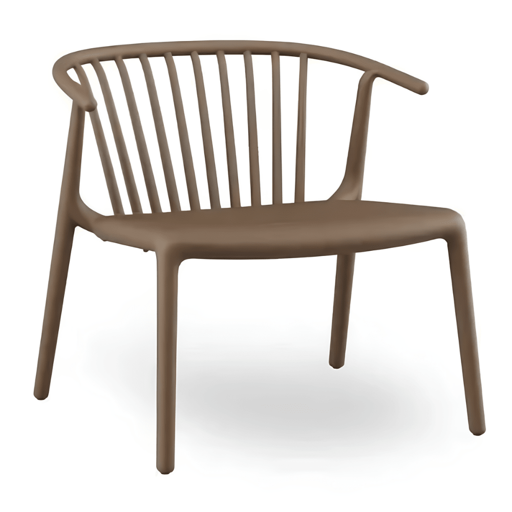 Sillón Resol Woody Lounge con brazos en polipropileno apilable para interior y exterior