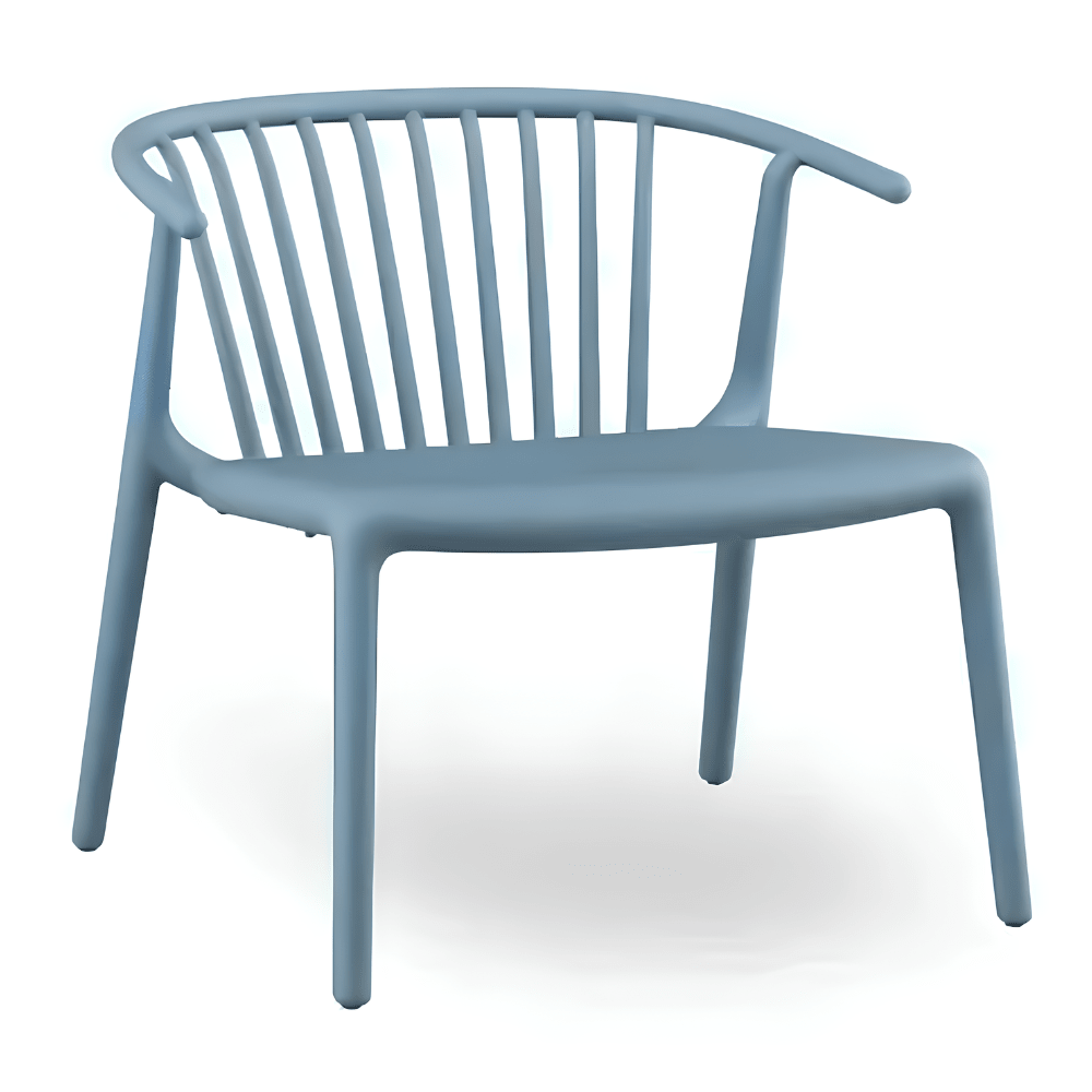 Sillón Resol Woody Lounge con brazos en polipropileno apilable para interior y exterior