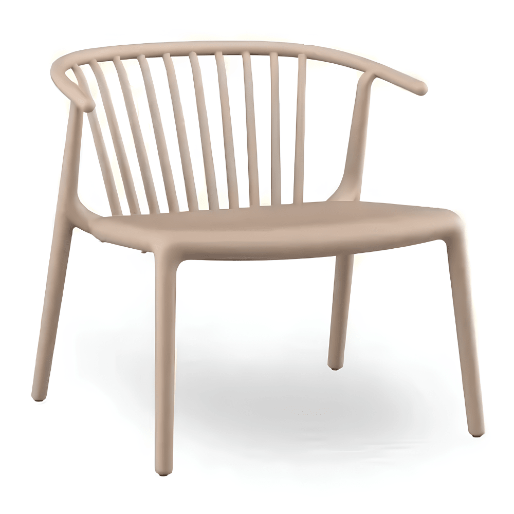 Sillón Resol Woody Lounge con brazos en polipropileno apilable para interior y exterior