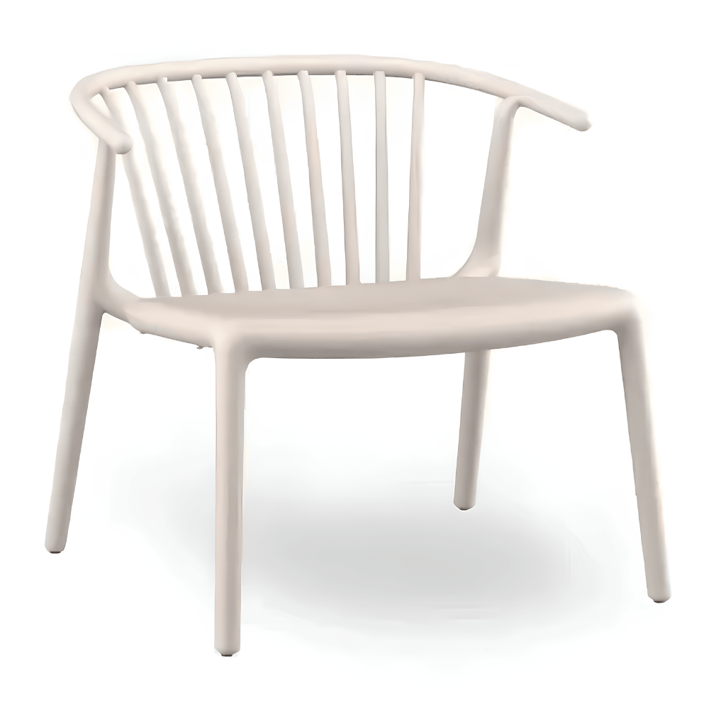 Sillón Resol Woody Lounge con brazos en polipropileno apilable para interior y exterior