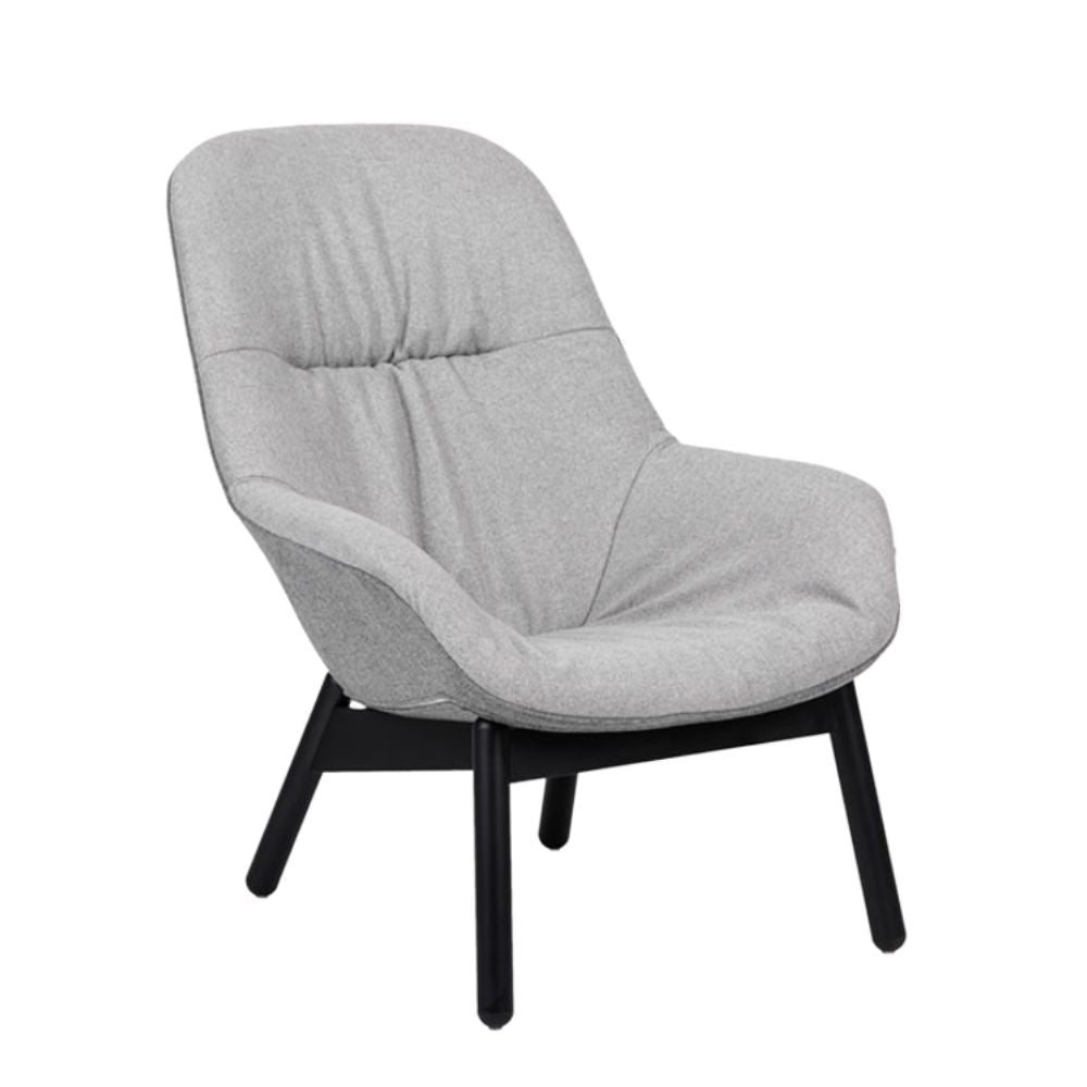 Sillón de recepción Techno Sofa Loft Lounge tapizado con patas de madera de haya negra