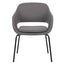 Sillón Bratti Vibe tapizado en poliuretano con base metálica negra de cuatro puntas