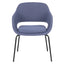 Sillón Bratti Vibe tapizado en poliuretano con base metálica negra de cuatro puntas