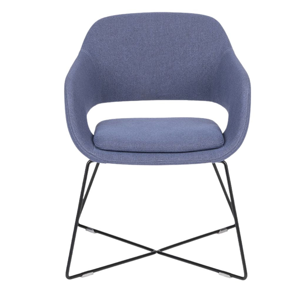 Sillón Para Recepción y Área De Espera - BRATTI VIBE TRINEO - Varios Colores - Tapizado - Bratti - NOGAL BEAT - silla