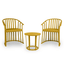 Set de sala Resol Raff con dos sillones y una mesa en fibra de vidrio y PP con protección UV