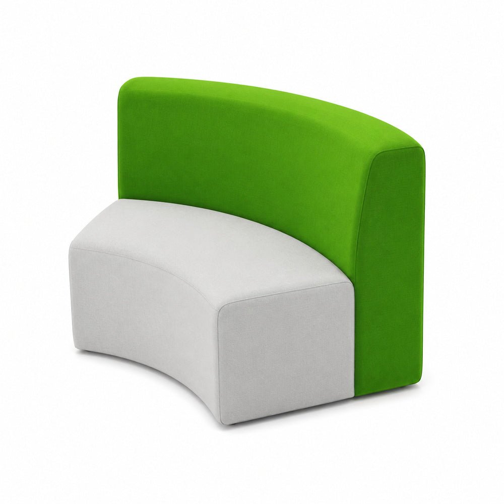 Sofá Curvo Interno para Área Colaborativa - GEBESA FOMCORE ARMLESS - Frente 100 cm - Alto 58 cm - Tapizado - GFCA020402023 - GEBESA - NOGAL BEAT - Sillón Ocasional