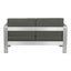 Sofá de Terraza para Club de Playa 2 Plazas - ZUO COSMOPOLITAN - Gris Oscuro - Asiento y Respaldo Tapizados con Tela para Exterior - 703986 - Zuo - NOGAL BEAT - Sofá de Terraza