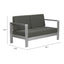 Sofá de Terraza para Club de Playa 2 Plazas - ZUO COSMOPOLITAN - Gris Oscuro - Asiento y Respaldo Tapizados con Tela para Exterior - 703986 - Zuo - NOGAL BEAT - Sofá de Terraza