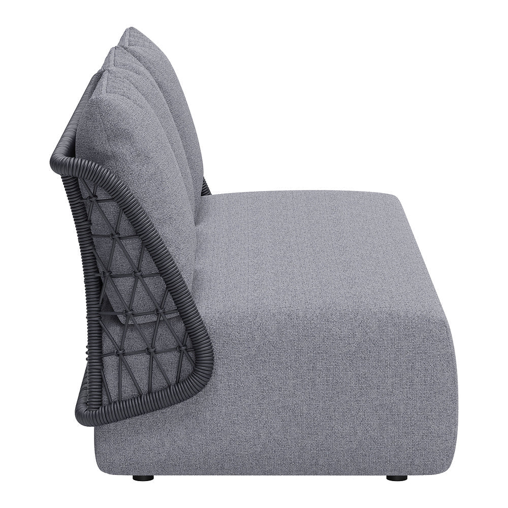 Sofá de Terraza para Spa 3 Plazas - ZUO MEKAN - Gris - Asiento y Respaldo Tapizados con Tela para Exterior - 704023 - Zuo - NOGAL BEAT - Sofá de Terraza