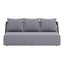 Sofá de Terraza para Spa 3 Plazas - ZUO MEKAN - Gris - Asiento y Respaldo Tapizados con Tela para Exterior - 704023 - Zuo - NOGAL BEAT - Sofá de Terraza