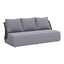 Sofá de Terraza para Spa 3 Plazas - ZUO MEKAN - Gris - Asiento y Respaldo Tapizados con Tela para Exterior - 704023 - Zuo - NOGAL BEAT - Sofá de Terraza