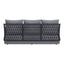 Sofá de Terraza para Spa 3 Plazas - ZUO MEKAN - Gris - Asiento y Respaldo Tapizados con Tela para Exterior - 704023 - Zuo - NOGAL BEAT - Sofá de Terraza