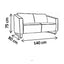 Sofá Decco Dos Plazas para Sala de Espera - VERSA ALTUS DECCO - Estructura Aluminio - Asiento/respaldo con Espuma Pu Tapizado - AL-531 - VERSA - NOGAL BEAT - Sillón Ocasional