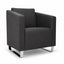 Sofá Decco una Plaza para Sala de Espera - VERSA ALTUS DECCO - Estructura Aluminio - Asiento/respaldo con Espuma Pu Tapizado - AL-530 - VERSA - NOGAL BEAT - Sillón Ocasional