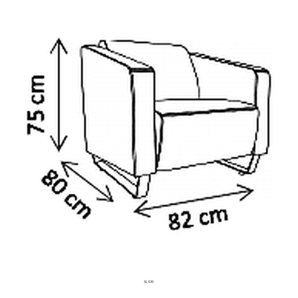 Sofá Decco una Plaza para Sala de Espera - VERSA ALTUS DECCO - Estructura Aluminio - Asiento/respaldo con Espuma Pu Tapizado - AL-530 - VERSA - NOGAL BEAT - Sillón Ocasional