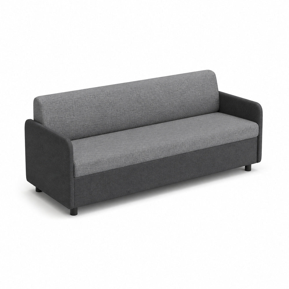 Sofá Modular Central - VERSA OFFSET - Frente 165 cm - Incluye Grommet de Conectividad Cs-1327 en Lado Derecho - VO-576SG - VERSA - NOGAL BEAT - Sillón Ocasional