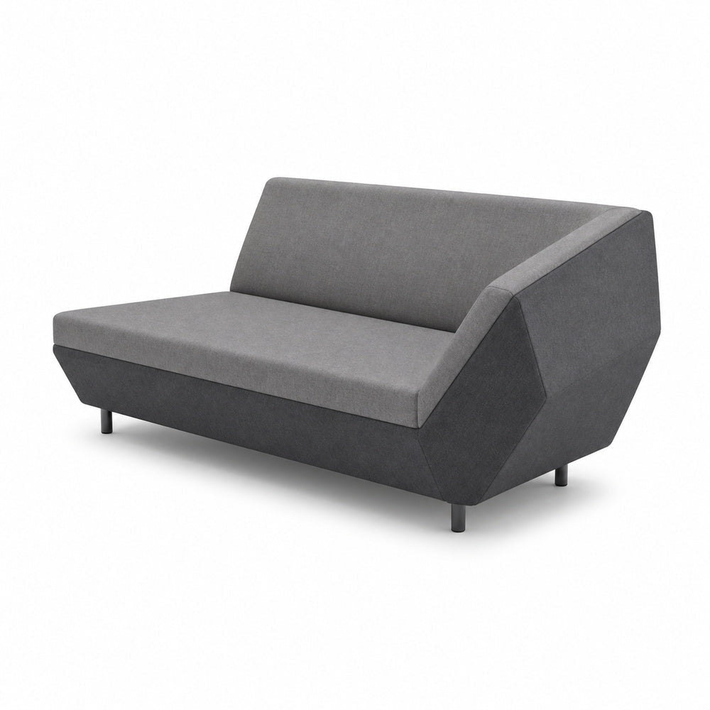 Sofá Modular Derecho - VERSA OFFSET - Frente 235 cm - Incluye Grommet de Conectividad Cs-1327 en Lado Derecho - VO-526DSG - VERSA - NOGAL BEAT - Sillón Ocasional