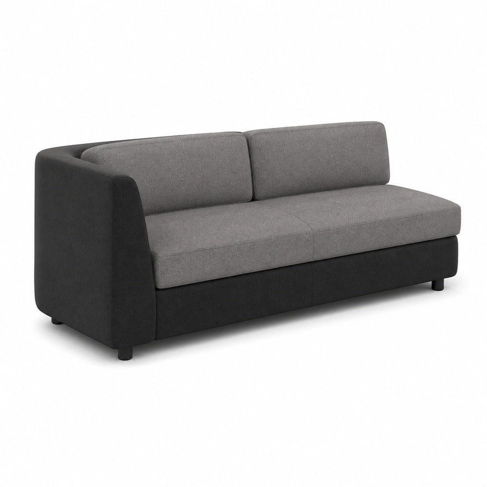 Sofá Modular Izquierdo - VERSA OFFSET - Frente 165 cm - Incluye Grommet de Conectividad Cs-1327 en Lado Izquierdo - VO-574ISG - VERSA - NOGAL BEAT - Sillón Ocasional