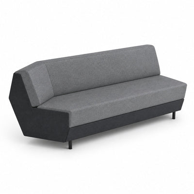 Sofá Modular Izquierdo - VERSA OFFSET - Frente 235 cm - Incluye Grommet de Conectividad Cs-1327 en Lado Izquierdo - VO-526ISG - VERSA - NOGAL BEAT - Sillón Ocasional