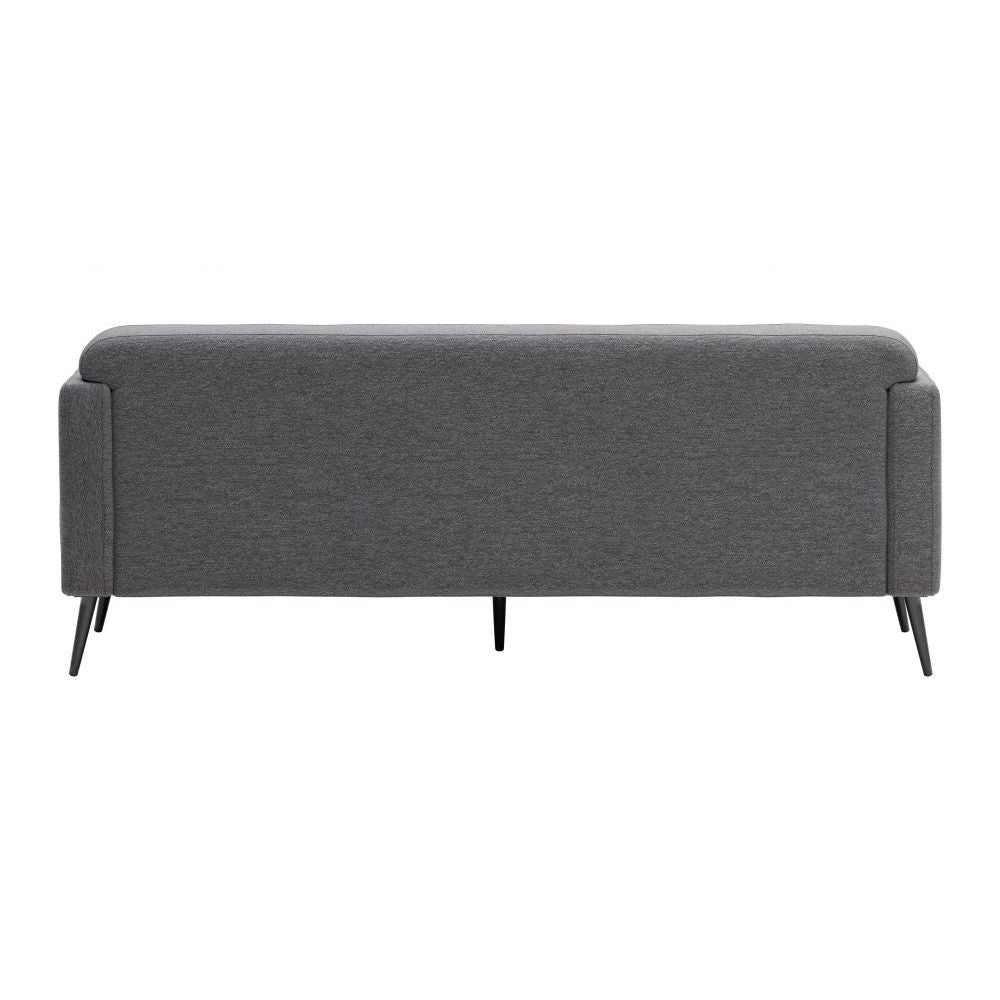 SOFÁ NOGAL BEAT AMSTERDAM | Sofá Decorativo para Sala de Estar | 79 cm | Base Contrachapado Madera Pino Negro | Gris Pizarra | Tejido 100% Poliéster | Interior - 109572 - Zuo - NOGAL BEAT - Sillon