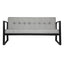 Sillón Albar Berlin P de tres plazas tapizado con base metálica rectangular